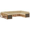 vidaXL Set de canapele de exterior 9 buc. Natural și Bej