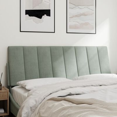 vidaXL Pernă tăblie de pat, gri deschis, 120 cm, catifea