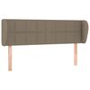 vidaXL Tăblie de pat cu aripioare gri taupe 147x23x78/88 cm textil
