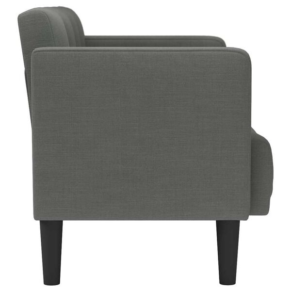 vidaXL Canapea loveseat, gri &icirc;nchis, 111 cm, textil