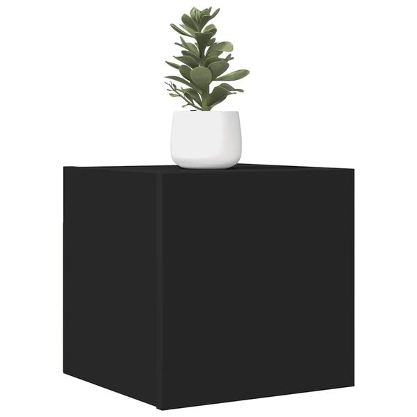 vidaXL Dulapuri TV montaj pe perete, 2 buc., negru, 30,5x30x30 cm
