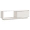 vidaXL Comodă TV, alb, 110x30x33,5 cm, lemn masiv de pin
