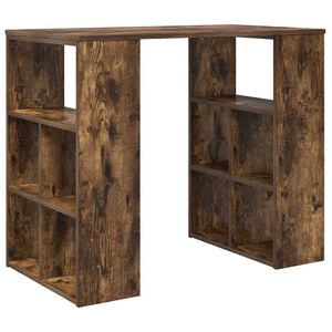 vidaXL Birou Stejar fumuriu Lemn prelucrat 90 x 50 x 75 cm