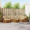 vidaXL Set canapea sectională cu pernă 9 pcs Natural și Bej