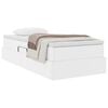 vidaXL Pat cu saltea și spațiu de depozitare cu saltea Alb 90 x 190 cm