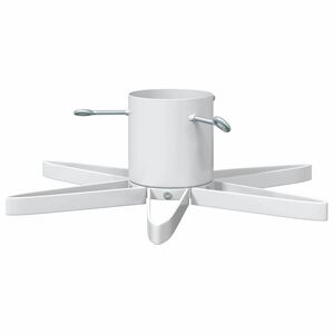 vidaXL Suport pentru brad de Crăciun 1.73 Alb 50 x 50 x 15,5 cm Oțel