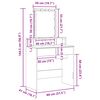 vidaXL Masă de toaletă Lemn Vechi 80 x 41 x 144.5 cm Lemn compozit