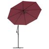 vidaXL Pânză de schimb umbrelă de soare consolă, roșu bordo, 300 cm