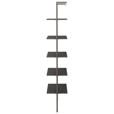 vidaXL Raft înclinat, cu 5 niveluri, negru, 64x35x185 cm