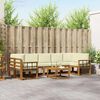vidaXL Set de canapele de exterior cu pernă 8 pcs Natural și Crem