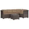 vidaXL Sofa de grădină cu 5 locuri cu perne aspect rattan PP