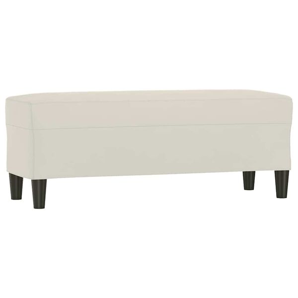vidaXL Bancă, crem, 100x35x41 cm, catifea