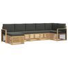 vidaXL Set de canapele de exterior 7 pcs Alb și antracit