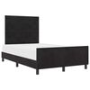 vidaXL Pat cu arcuri cu headboard Negru 120 x 190 cm Catifea