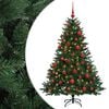 vidaXL Brad de Crăciun artificial cu glob 120 cm 150 LED-uri Alb cald
