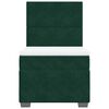 vidaXL Pat box spring cu saltea, verde &icirc;nchis, 90x190 cm, catifea