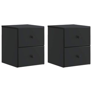 vidaXL Dulap de noapte suspendat 2 buc. Negru 34,5 x 33 x 40 cm