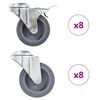 vidaXL Roți pivotante cu gaură pentru șurub, 16 buc., 75 mm