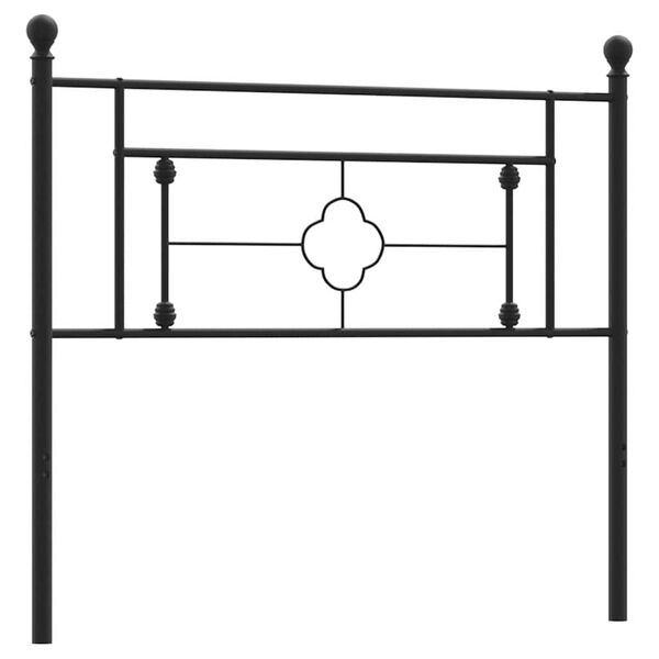 vidaXL Tăblie de pat de schimb metalică, negru, 107 cm