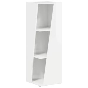 vidaXL Raft lateral 33 x 32 x 100,5 cm Lemn prelucrat Alb lucios