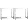 vidaXL Rafturi anvelope 2 niveluri 2 buc. argintiu 110x40x110 cm oțel