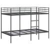 vidaXL Pat supraetajat fără saltea negru 107x203 cm oțel