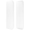 vidaXL Tăblie de pat cu aripioare alb 93x16x78/88 cm piele ecologică