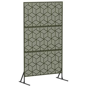 vidaXL Ecran de intimitate 100 x 50 x 180 cm Oțel Verde măsliniu