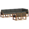 vidaXL Set de canapele de exterior 8 buc. Natural și Antracit