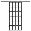 vidaXL Ușă glisantă cu set feronerie, 90x205 cm, sticlă ESG/aluminiu