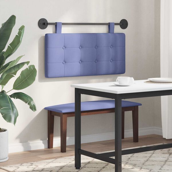 vidaXL Cap de pat suspendat Albastru Jeans 100 x 55 x 5 cm țesătură