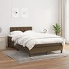 vidaXL Pat box spring cu saltea, maro &icirc;nchis, 120x190 cm, textil
