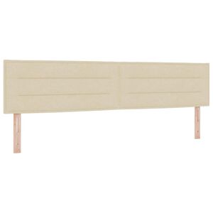 vidaXL Tăblie cap cu headboard Crem 200 cm Piele artificială