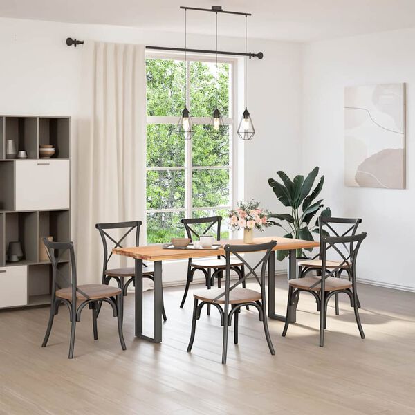 vidaXL Picioare de masă consolă &icirc;n formă de U, 2 buc., antracit, 38x(72-73) cm, oțel