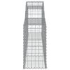 vidaXL Coșuri gabion arcuite, 17 buc., 300x30x60/80cm, fier galvanizat
