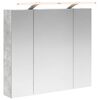 vidaXL Dulap cu oglindă pentru baie Gri din beton 80 x 14.5 x 70 cm