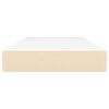 vidaXL Saltea cu arcuri buzunar, fermitate medie, crem, 120x190x20 cm, textil