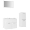 vidaXL Set mobilier de baie, alb, lemn prelucrat