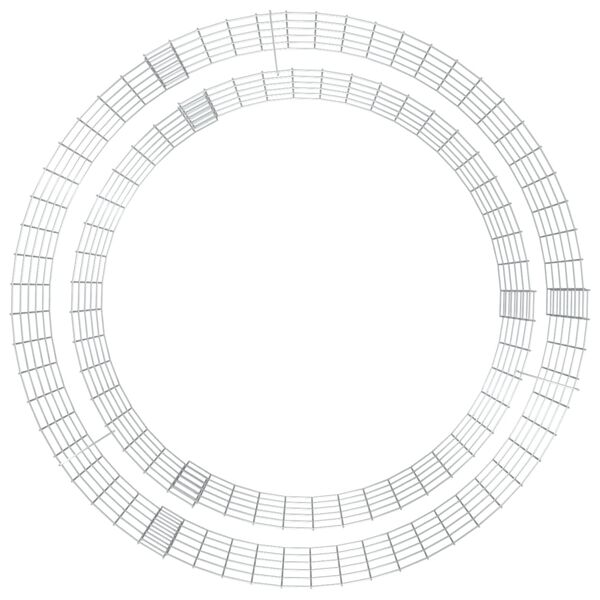 vidaXL Vatră de foc din gabion Ø 100 cm, fier galvanizat