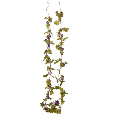 vidaXL Ghirlande de flori artificiale, 6 buc., violet deschis, 215 cm