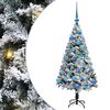 vidaXL Brad de Crăciun artificial Alb 120 cm PVC și Oțel și Plastic