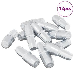 vidaXL Ușă de raft 12 pcs Argintiu 7 x 16 mm Fier