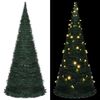 vidaXL Brad șnur de Crăciun artificial pop-up pre-iluminat verde 150cm