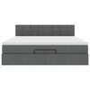 vidaXL Cadru pat otoman cu saltea țesătură gri &icirc;nchis 160x200 cm