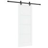 vidaXL Ușă glisantă 78 x 202 cm Lemn prelucrat Alb și negru