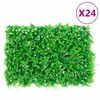 vidaXL Gard din frunze de ferigă artificiale, 24 buc, verde, 40x60 cm