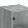 vidaXL Dulap lateral cu uşă din sticlă, gri sonoma, 35x37x100 cm