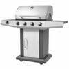vidaXL Grătar de Barbecue pe Gaz Argintiu Oțel cu furtun metalic