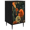 vidaXL Dulap de noapte ZAANDAM Stejar Negru 36 x 33 x 61 cm