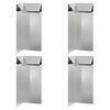 vidaXL Gard pentru melci 4 buc. 10 x 10 x 25 cm Oțel Galvanizat